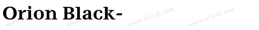 Orion Black字体转换